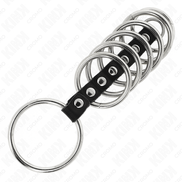 Anelli per il pene in metallo KINK da 3,2 a 5 cm, controllo e stile